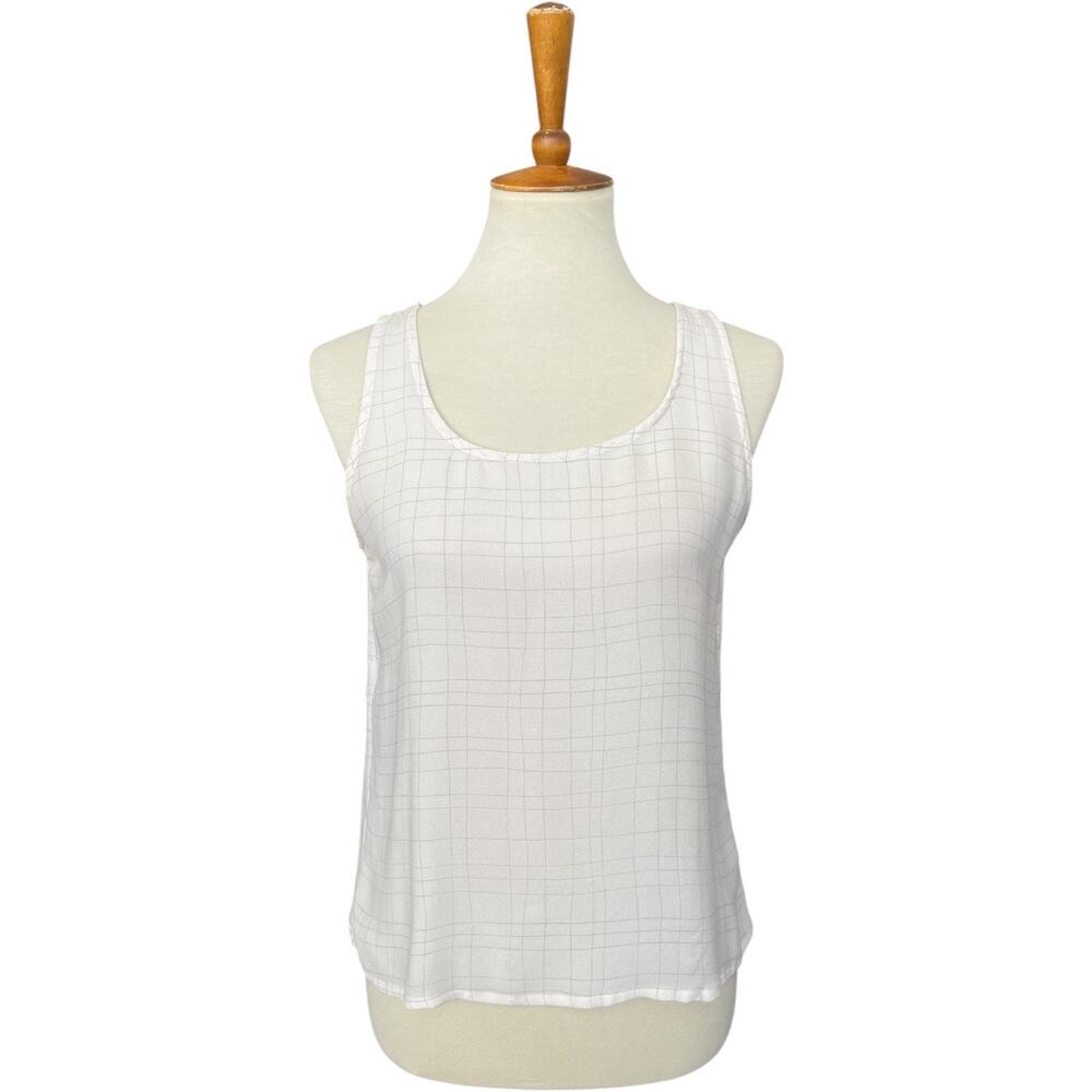 Vintage 90s Y2K 100% Silk Jones New York Sleeveless Tank Workwear Size Small